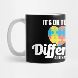 It's OK To Be Different Autism Awareness Heart Mug